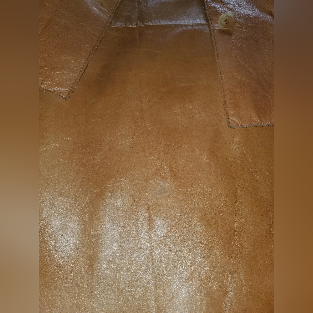 Hugo Buscati Leather Jacket size 8 and matching Leather Full Length Skirt size 6 - Picture 3 of 9